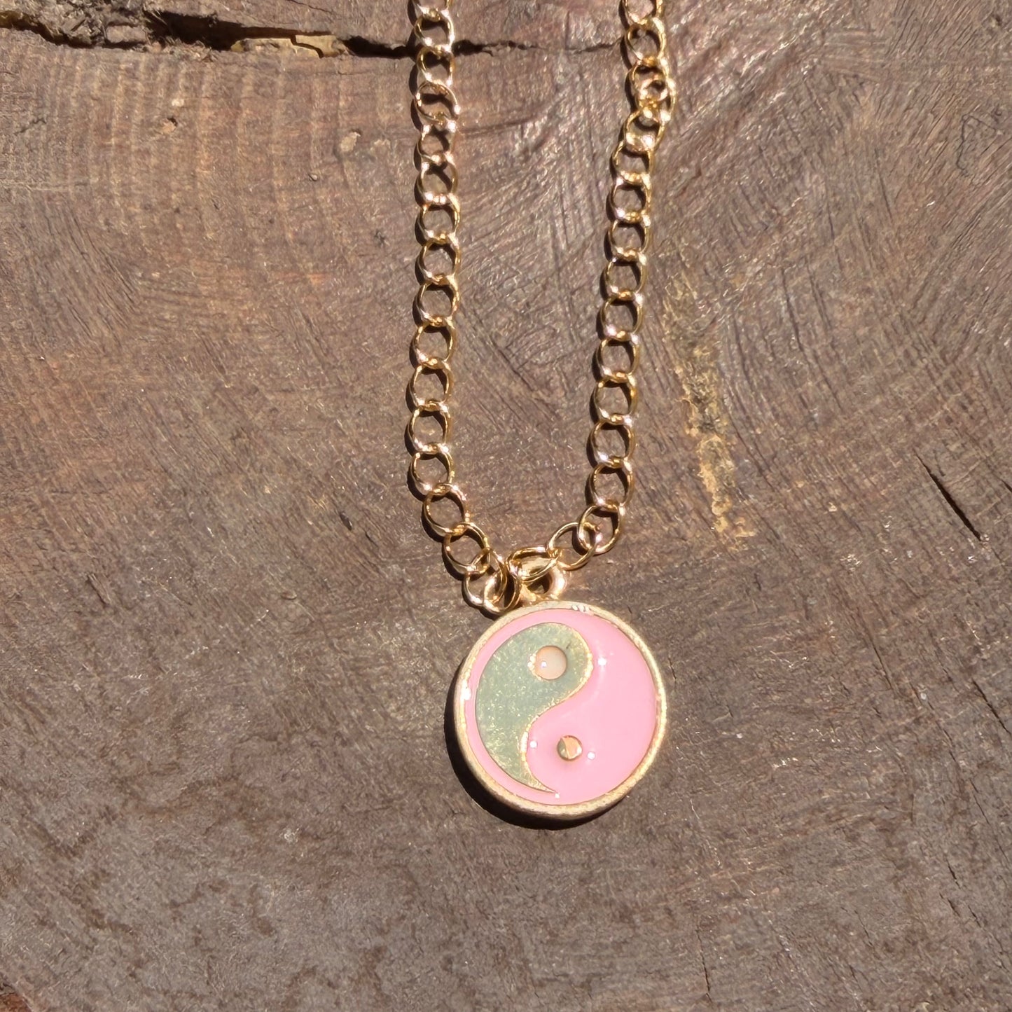 Pink Yinyan necklace