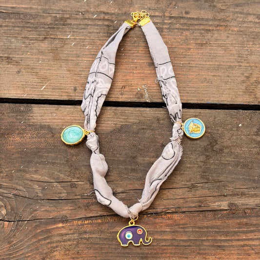 Grey choker