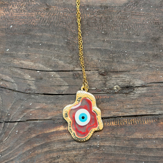 Red eye necklace