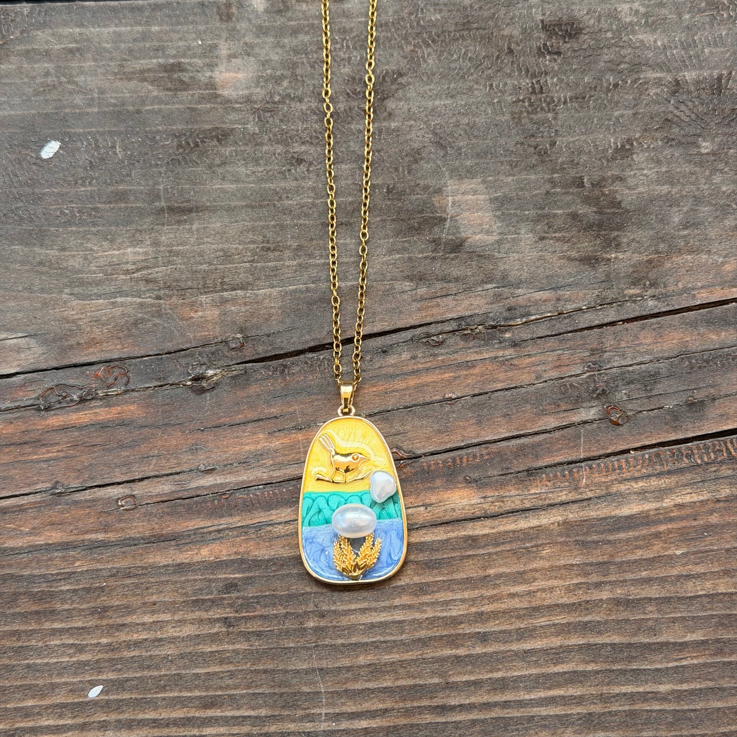 Blue sea necklace
