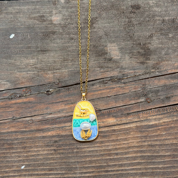 Blue sea necklace