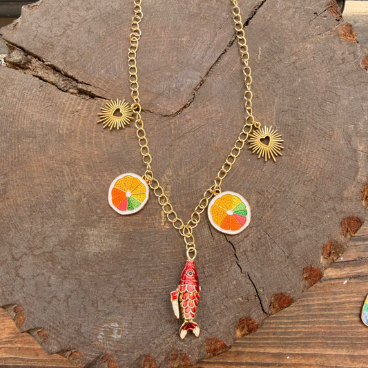 Red fish charm
