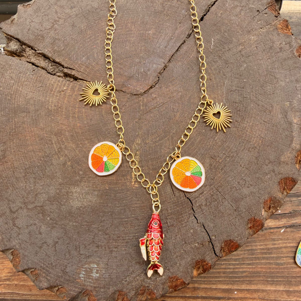 Red fish charm
