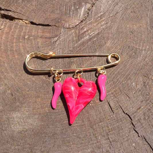 Heart pin