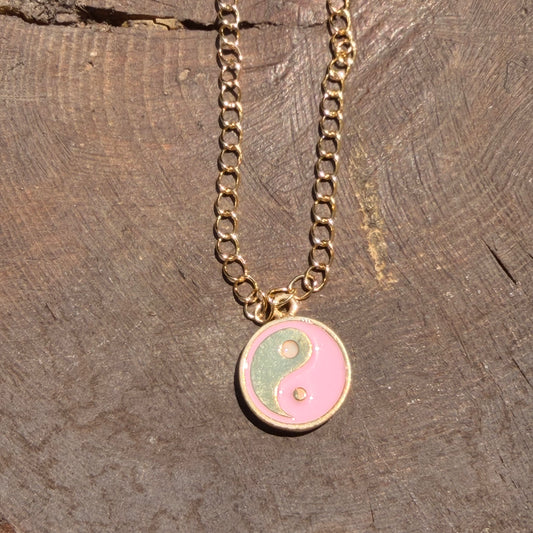 Pink Yinyan necklace