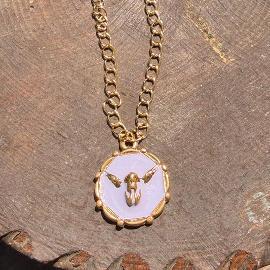 Purple bull necklace
